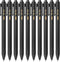 Mr. Pen- Retractable Gel Pens, 10 Pack, Black Ink Gel Pens, Black Barrels, Fast Dry, Gel Pens Fine Point 0.5mm, Retractable Pens, Cute Pens, Gel I...