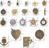 BronaGrand 20pcs Mixed Antiqued Charms Clock Face Charm Pendant, DIY Crafts, Gears, Jewelry Making, Steampunk Pendants,3 Colors...