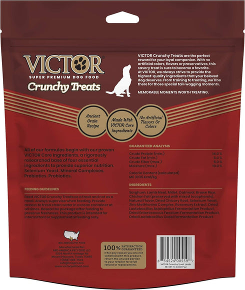 Victor Super Premium Dog Food – Classic Crunchy Dog Treats with Lamb Meal – Gluten-Free Treats for Small, Medium and Large Breed Dogs, 14oz...