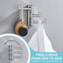 Angle Simple Swivel Towel Hook Polished Chrome, 304 Stainless Steel 3-Arm Robe Hook Bath Towel Hanger, Folding Coat Hook Wall Mounted, 3-Hook Towe...