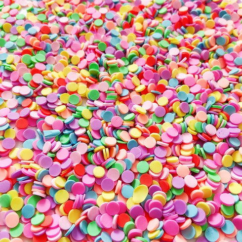 EHOPE Colorful Fake Sprinkles Clay Sprinkles Fake Candy Sugar Sprinkles for Polymer Slices Nail Art Chocolate Cake Phone Case(50g Round-9)...