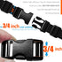 Buckles for 3/4 inch Wide Webbing Straps: Quick Side Release Buckles 10 set and Tri-Glide Slide 20 pcs Fit 0.75" Nylon Web Belt, Plastic Snap Fast...