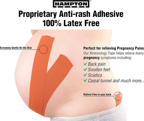 Hampton Adams | As Seen on Shark Tank | Elastic Kinesiology Tape (2-Pack) | Uncut Athletic Tape Supports & Protects Muscles Knees Shoulders & Plan...