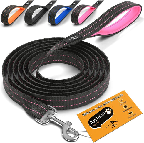 Active Pets Strong Dog Leash with Padded Handle, 4 Sizes from Puppy Leash to 6ft Dog Leash for Large Dogs, Dog Leash 6ft-4ft Long, Comfortable 6ft...