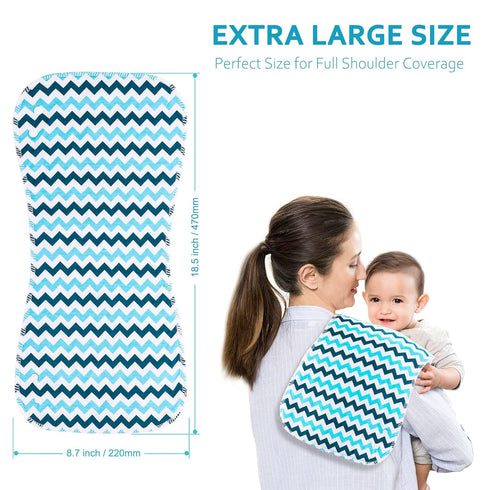 Baby Burp Cloths with Snap Large Size 3 Layers Thicken 100% Cotton Super Absorbent and Soft Baby Spit Up Burping Rags Baby Burp Cloth Set for Boys...