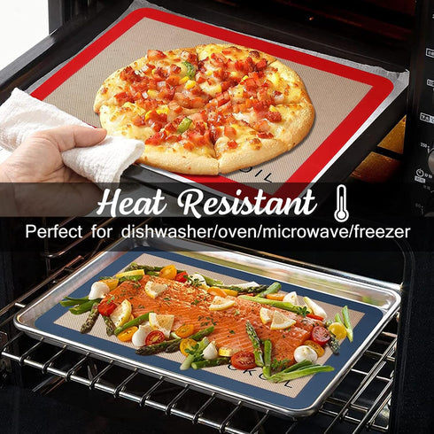 Silicone Baking Mat Non Stick Baking Sheet Cooking Baking Essentials Gadgets,Kitchen Accessories Like Reusable Parchment Paper Oven Half Sheet Sil...