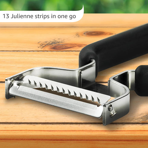 Lurch Germany Julienne Vegetable Y Peeler 5.1 x 2.3 Inches / 13 cm x 6 cm | Stainless Steel Cutter & Slicer for Carrot, Potato & Apple | Veggie Zo...