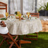 DII Vinyl Tabletop Collection Flannel Backed Polka Dot Tablecloth, 70" Round, Natural...