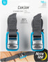 Nite Ize CamJam Tie Down Strap - Tie Down Ratchet Straps - Straps for Trucks & Cars - Tie Downs for Luggage & Gear - 6 ft Strap, Blue (Pack of 2)...