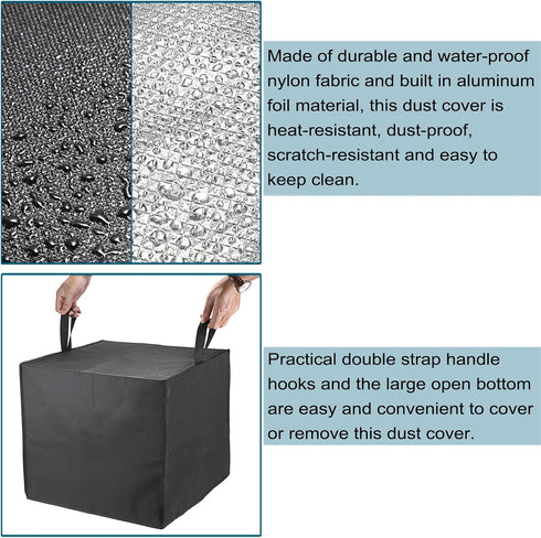 OwnMy Black Toaster Oven Dust Cover Heat-Resistant Microwave Oven Dust Cover Large, TOA-60 Toaster Oven Dust Cover for Kitchen Counter, Small Kitc...