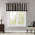 Madison Park Aubrey Jacquard Rod Pocket Valance , Classic Elegant Silk Paisley Valances for Windows , 50X18" , Black...