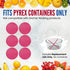 Replacement Lid for Pyrex 6" Storage Plastic Cover 4 Cup Bowl 7201-PC Fuchsia (6-Pack)...