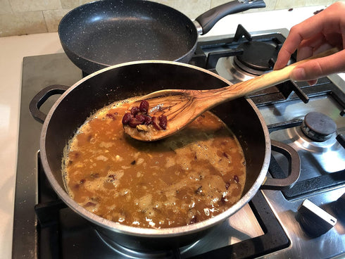 Handcrafted Olive Wood Cooking Spoon & Spatula (12 Inch Set of 2 Pieces) Carved by Talented Artists in Bethlehem, Practical Wooden Utensils Last f...