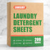 Laundry Detergent Sheets - 200 Loads, Fragrance Free, Eco-Friendly, Hypoallergenic, Portable, Save Space and Travel...