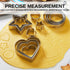 15 PCS Cookie Cutters Set, Biscuit Cutter, Cookie Cutter for Baking, Dough Cutter, Stainless Steel Stamps of Round, Heart, Star for Out Pastry Dou...
