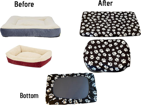 DUKE&LEFTY Furever Pet Dog Bed Slipcover-Stretch Soft Petbed Cover-Universal-Easy to Remove (Zipper Free)-Princess/Small...