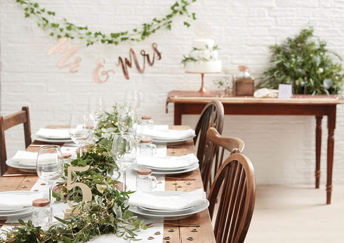 Ginger Ray Best Day Ever Rose Gold Paper Napkins Pack Of 20 - Beautiful Botanics...