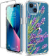 GiiKa for iPhone 13 Case with Screen Protector, Clear Full Body Protective Floral Girls Women Shockproof Hard Case with TPU Bumper Cover Phone Cas...