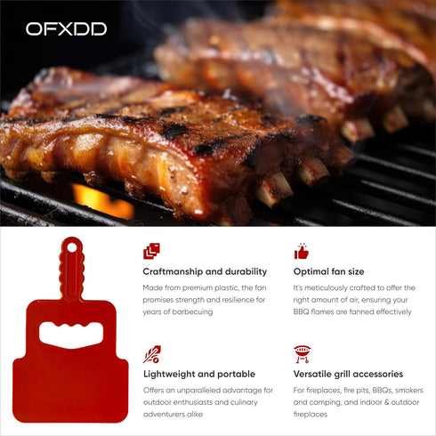 Manual Fans for Barbecue - Plastic Hand Fan for Charcoal Grill...