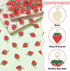 DanLingJewelry 100 pcs Gold Plated Strawberry Charms Enamel Charms Pendants for Jewelry Making or DIY Crafts...