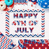 24Sheets Patriotic Pattern Paper 4th of July Double-sided Red Blue White Star Scrapbook Paper for Independence Day for Card Making Photo Album Cra...
