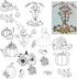 Fall Autumn Pumpkin Ready-to-Use Embroidery Design Transfers on Stick and Stitch Water Soluble Sewing Stabilizer Paper for Hand Embroidery Kit Thr...