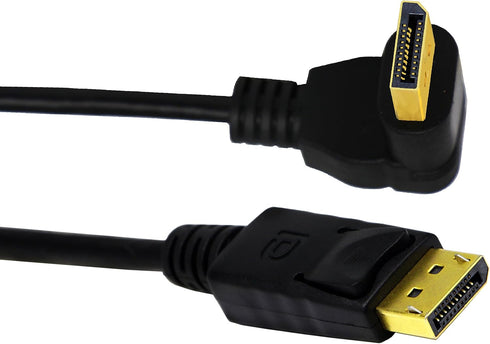 (30 CM/12inch) DP to DP Cable, CGTime Gold Plated 90 Degree Up Displayport Male to Displayport Male Audio and Video Extender Adapter Cable (Up M/M...