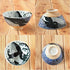 Minoru Touki White Wave Whale Blue Ceramic Rice Bowl Small Set of 2 ?4.4×H2.4in 11.29oz...