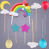 15 Pieces Rainbow Cake Decorations Rainbow Cake Toppers for Birthday Decorations Wedding Party Favors Supplies...
