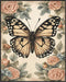 Posterizer 1 pcs- Yellow butterfly and pink pretty flowers-Art for Animal Lovers-Floral Botanical Art-Gift for Men Women Teens-Living Room Bedroom...