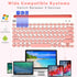 Dual Channel Multi-Device Universal Cute Wireless Bluetooth Keyboard Portable Slim with 20m Connection Distance for Tablet Smart Phone PC Windows ...