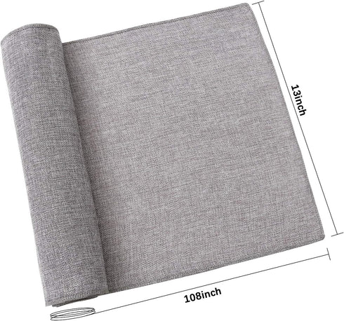 B-COOL Burlap Table Runner Gray Wedding Table Runners Roll Jute Fabric for Boho Crafts Holiday Farmhouse Dining Room Decor 2 Packs 13x108 Inch...