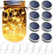 Mason Jar Solar Lantern Lights, 8 Pack 30 LED Bulbs Fairy Star Firefly Solar Lids Jar Lights,8 Hangers Included(No Jars),for Patio Garden Mason Ja...