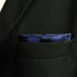 SHLAX&WING Navy Paisley Mens Pocket Square Silk Hanky Business Dark Blue...