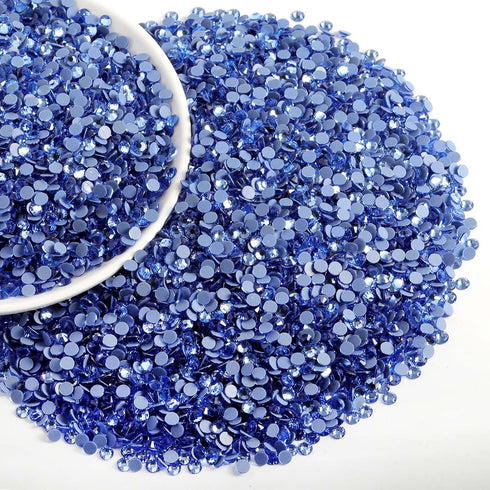 Beadsland Hotfix Rhinestones Bulk, 14400PCS Crystal Hot Fix Rhinestones for Crafts Clothes DIY Decoration, Light Sapphire, SS10, 2.7-2.9mm...