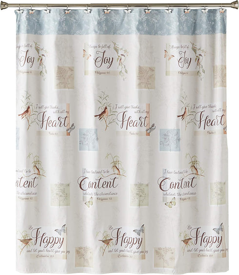 SKL Home by Saturday Knight Ltd. New Hope Fabric Shower Curtain, Multicolored...
