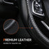 Black Steering Wheel Cover?Heavy Duty?Anti-Slip, Safety, Soft, Leather Steering Wheel Cover,Adaptable to 14.5-15 inches Steering Wheel...