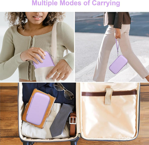 Canboc Carrying Case Compatible with Polaroid Hi-Print 2nd Generation Bluetooth Connected 2x3 Pocket Photo Dye-Sub Printer, Mesh Pocket fits Cable...