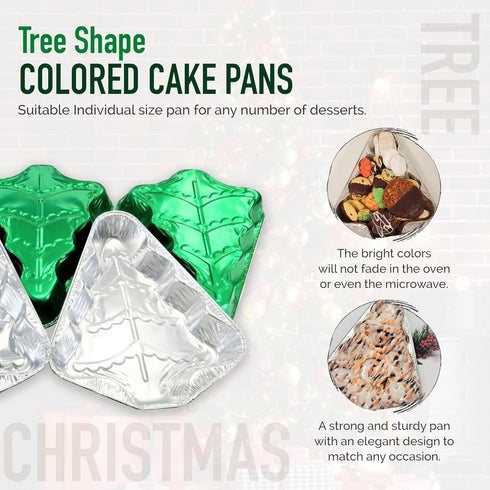 Handi-Foil Disposable Aluminum Christmas Tree Cake Pan- 10 pack...