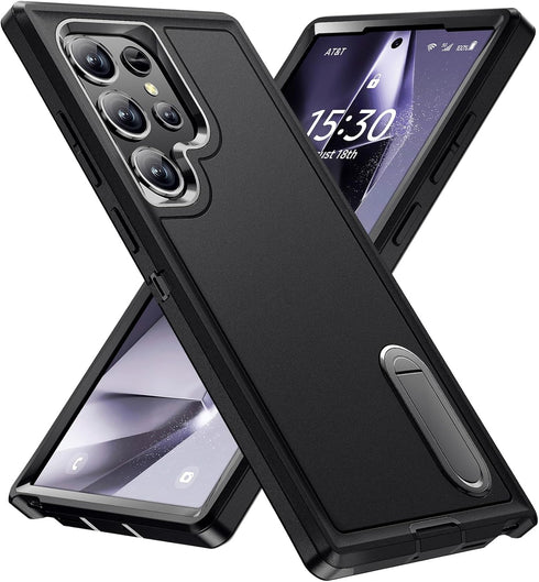 BaHaHoues for Samsung Galaxy S24 Ultra Case, Samsung S24 Ultra Phone Case with Built in Kickstand, Shockproof/DropProof Military Grade Protective ...