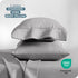Bare Home Microfiber Pillow Cases - King Size Set of 2 - Cooling Pillowcases - Double Brushed - Light Grey Pillowcases 2 Pack - Easy Care (King Pi...