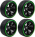 1/10 RC Drift Car Tires 12mm Hex Hub Wheel Rims & Hard Plastic Tyre 6 Spoke Compatible with Traxxas HSP Tamiya Kyosho HPI Redcat 1/10 On-Road RC D...