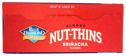 Blue Diamond NUT-THINS SRIRACHA Flavored Almond & Rice Cracker Snack (1-Box) (NET WT 4.25 OZ)...