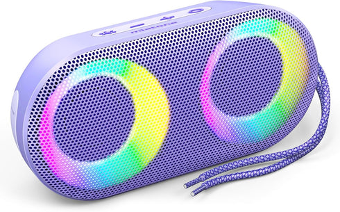 Portable Bluetooth Speakers with Lights,Teenager Gifts Speaker with Bass, 15W, IPX7 Waterproof, Bluetooth 5.3, 24H Playtime, Built-in MIC, TWS Por...