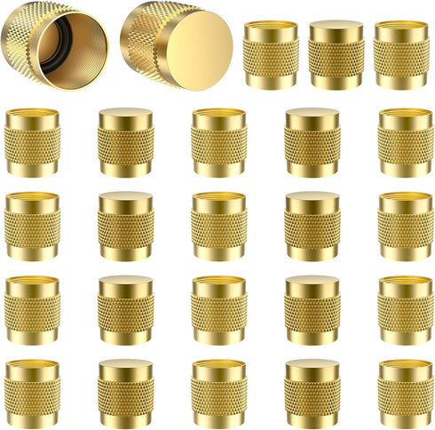 25 Pcs 1/4" Flare Cap, Round Brass W/Neoprene O Ring Seal, Plumbing, HVAC, Fittings & Valves Flare Tube Fittings Caps...