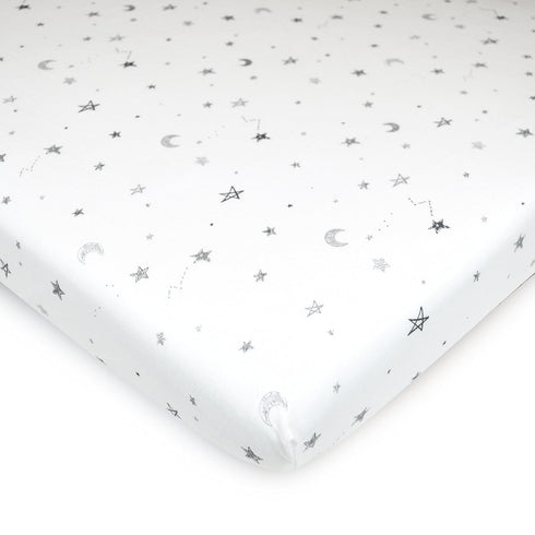 American Baby Company 100% Natural Cotton Fitted Mini Crib Sheet 38" x 24" - Soft & Breathable Small Nesting Portable Crib Sheet, Fits Pack N Play...