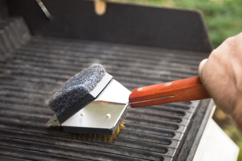 Outset QB45 3-in-1 EA, Rosewood 3 in 1 Grill Brush...