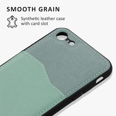 kalibri Hard Case Compatible with Apple iPhone SE (2022) / iPhone SE (2020) / iPhone 8 / iPhone 7 - Case with Card Slot PU Leather Design with TPU...