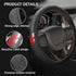 Steering Wheel Cover for Dodge Charger Durango Challenger Journey Ram Breathable Anti-Slip Leather Wheel Covers for Dodge Steering Wheel Accessori...