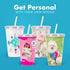 Simple Green Solutions - Customizable Paper Insert Acrylic Double Wall Cup for Cold Drinks, Clear Reusable Cups with Lids & Straws, Insulated Plas...